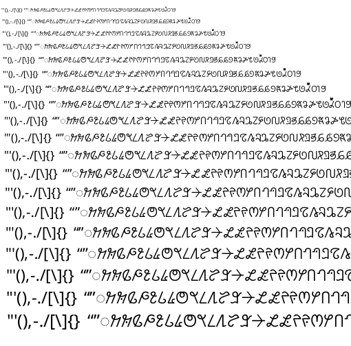 Specimen for Noto Sans Wancho Regular ( script).