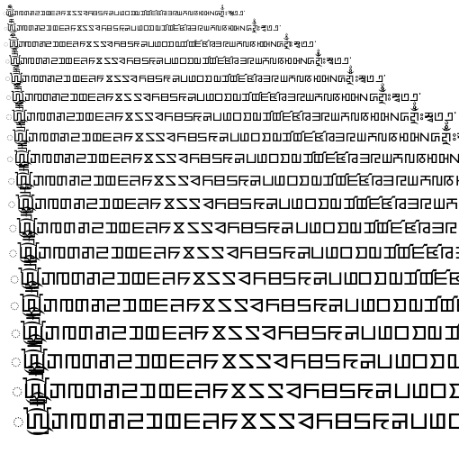 Specimen for Noto Sans Zanabazar Square Regular ( script).