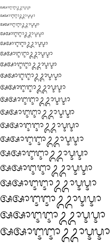 Specimen for Noto Serif Balinese Regular (Balinese script).