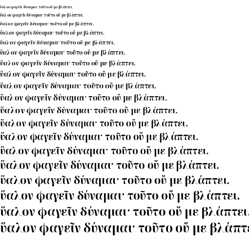 Specimen for Noto Serif Display Bold (Greek script).