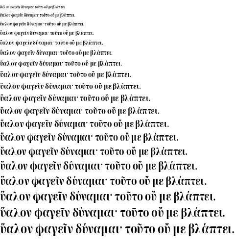 Specimen for Noto Serif Display Condensed Bold (Greek script).