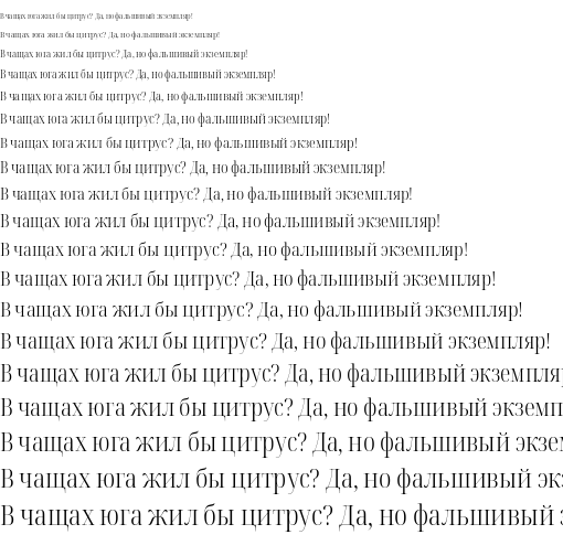 Specimen for Noto Serif Display Condensed Light (Cyrillic script).