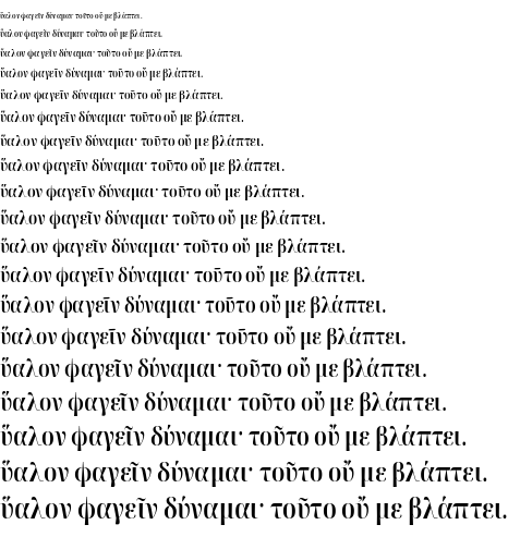 Specimen for Noto Serif Display Condensed SemiBold (Greek script).