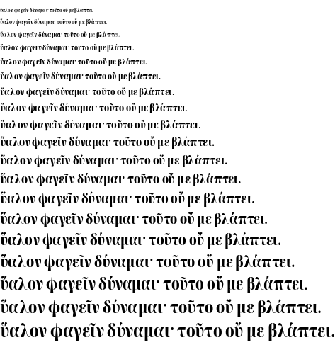 Specimen for Noto Serif Display ExtraCondensed ExtraBold (Greek script).