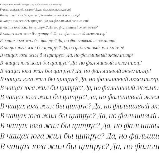 Specimen for Noto Serif Display Light Italic (Cyrillic script).