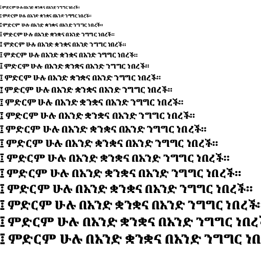 Specimen for Noto Serif Ethiopic Black (Ethiopic script).
