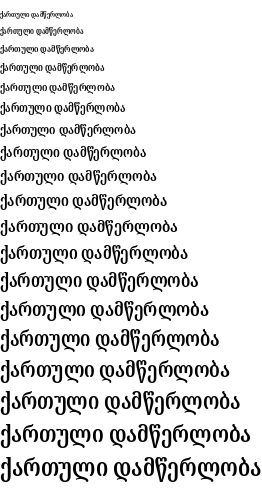 Specimen for Noto Serif Georgian ExtraCondensed SemiBold (Georgian script).