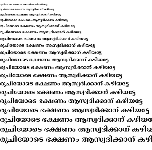 Specimen for Noto Serif Malayalam Bold (Malayalam script).