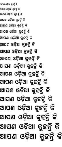 Specimen for Noto Serif Oriya Bold (Oriya script).