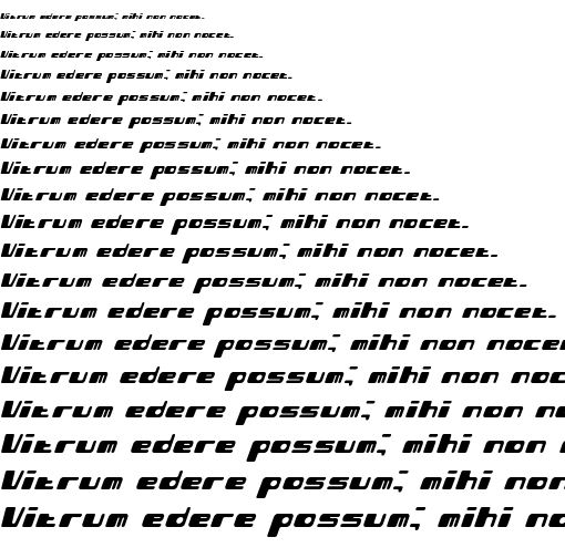 Specimen for Phorfeit Slant BRK Regular (Latin script).