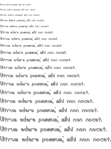 Specimen for Pindown X BRK Normal (Latin script).