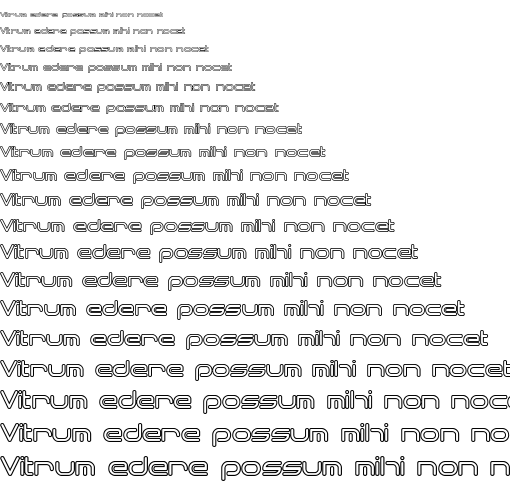 Specimen for Quantum Round Hollow BRK Regular (Latin script).