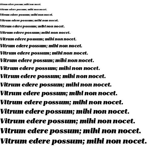 Specimen for Roboto Serif 100pt Black Italic (Latin script).