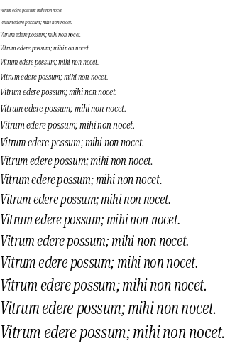 Specimen for Roboto Serif 100pt UltraCondensed Light Italic (Latin script).