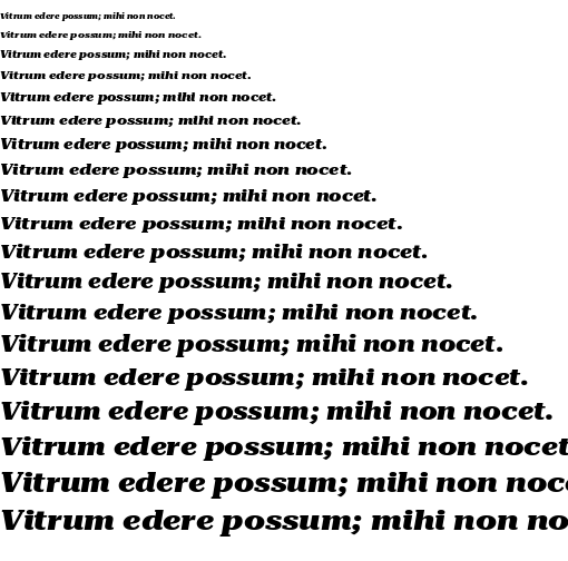 Specimen for Roboto Serif 20pt ExtraExpanded ExtraBold Italic (Latin script).