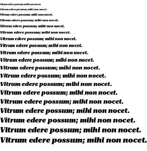 Specimen for Roboto Serif 60pt Black Italic (Latin script).