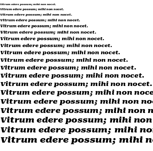 Specimen for Roboto Serif 8pt ExtraExpanded Black Italic (Latin script).