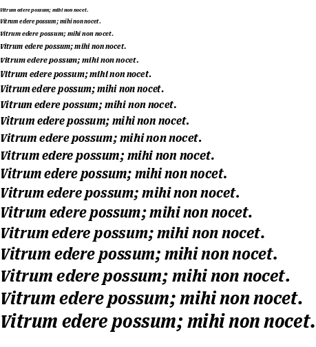 Specimen for Roboto Serif 8pt UltraCondensed Bold Italic (Latin script).