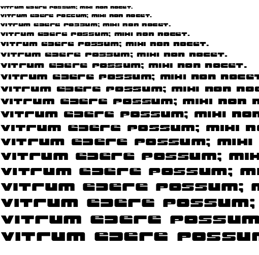 Specimen for Rustproof Body Regular (Latin script).