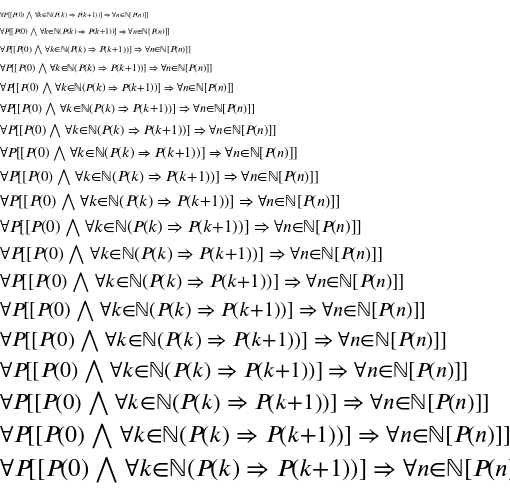 Specimen for STIX Math Regular (Math script).
