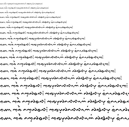 Specimen for Saweri Bold (Buginese script).