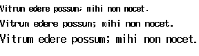 Specimen for Shinonome Gothic Bold (Latin script).