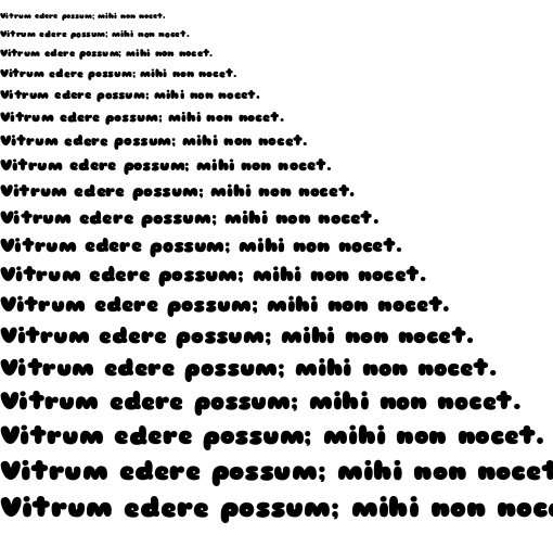Specimen for Sniglet Regular (Latin script).