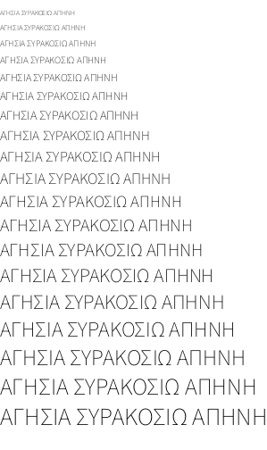 Specimen for Source Han Sans CN VF Light (Greek script).