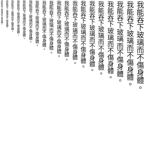 Specimen for Source Han Sans HK Normal (Han script).