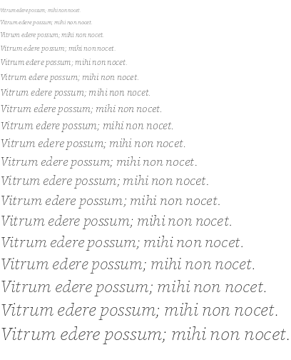Specimen for Source Serif 4 Caption ExtraLight Italic (Latin script).