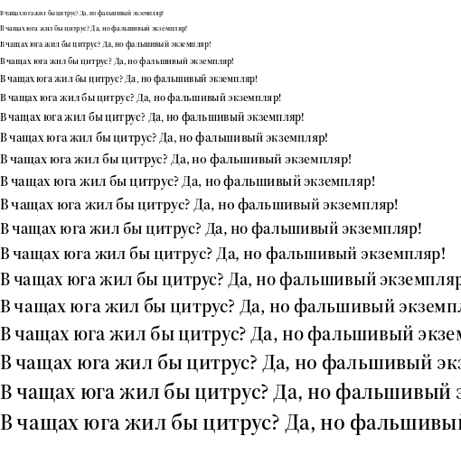 Specimen for Source Serif 4 Display Semibold (Cyrillic script).