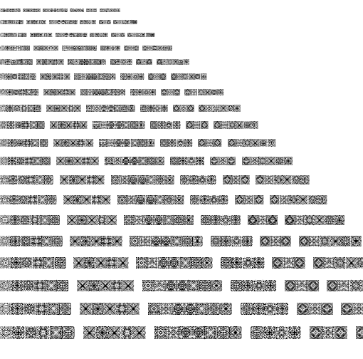 Specimen for Symmetry BRK Regular (Latin script).