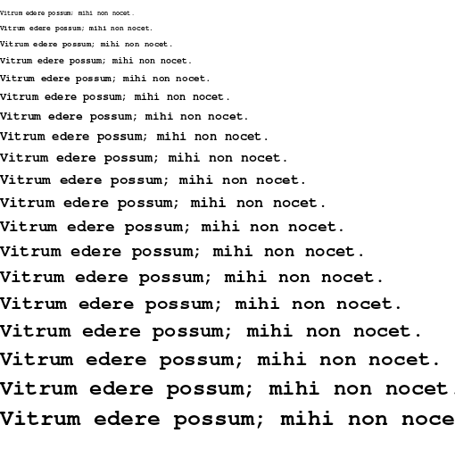 Specimen for Tlwg Typo Bold (Latin script).