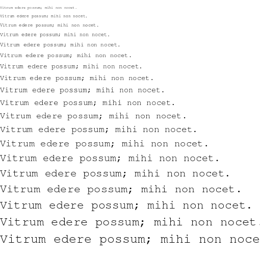 Specimen for Tlwg Typo Regular (Latin script).