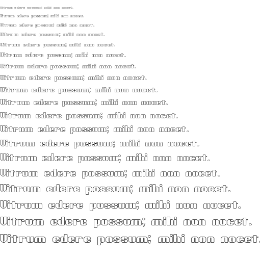 Specimen for Typesource Extol O BRK Regular (Latin script).
