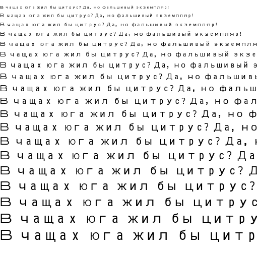 Specimen for Ume Gothic C5 Medium (Cyrillic script).