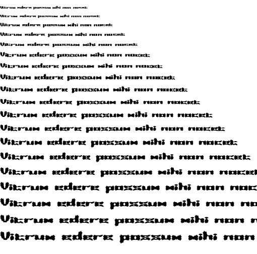 Specimen for Vanished BRK Regular (Latin script).