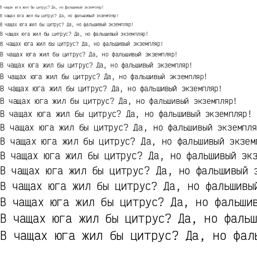 Specimen for Victor Mono Regular (Cyrillic script).