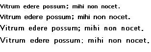 Specimen for WenQuanYi WenQuanYi Bitmap Song Bold (Latin script).