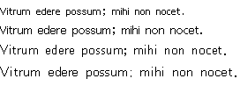 Specimen for WenQuanYi WenQuanYi Bitmap Song Regular (Latin script).