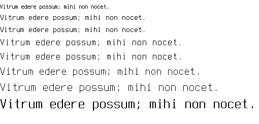 Specimen for xos4 Terminus Regular (Latin script).