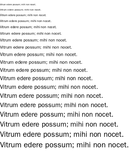 Specimen for 文泉驛正黑 Regular (Latin script).